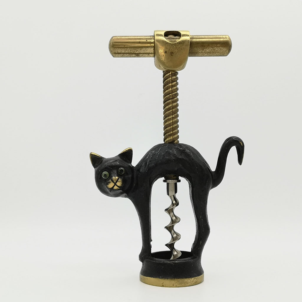 Messing-Korkenzieher Katze von Walter Bosse