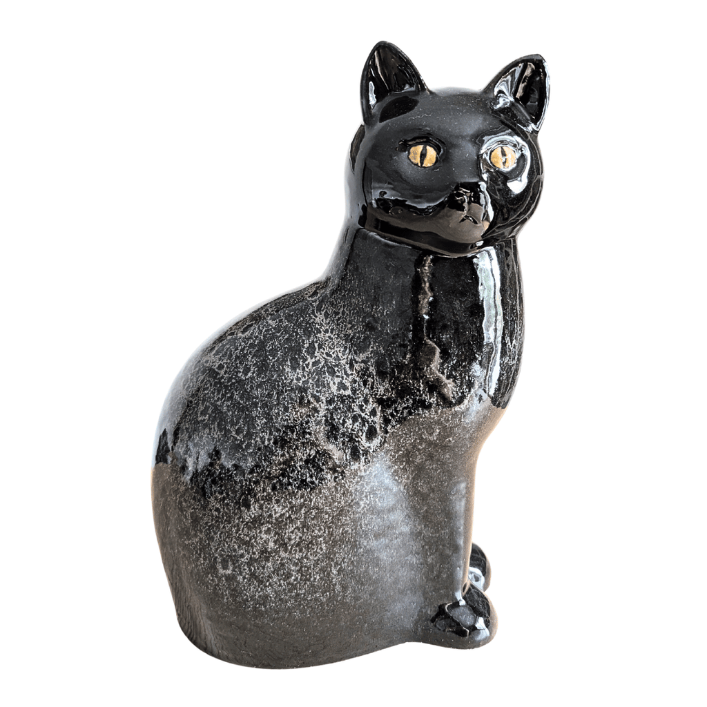Originale schwarze Lisa Larson Murre Katze Maxi (35 cm), Rarität, Schweden