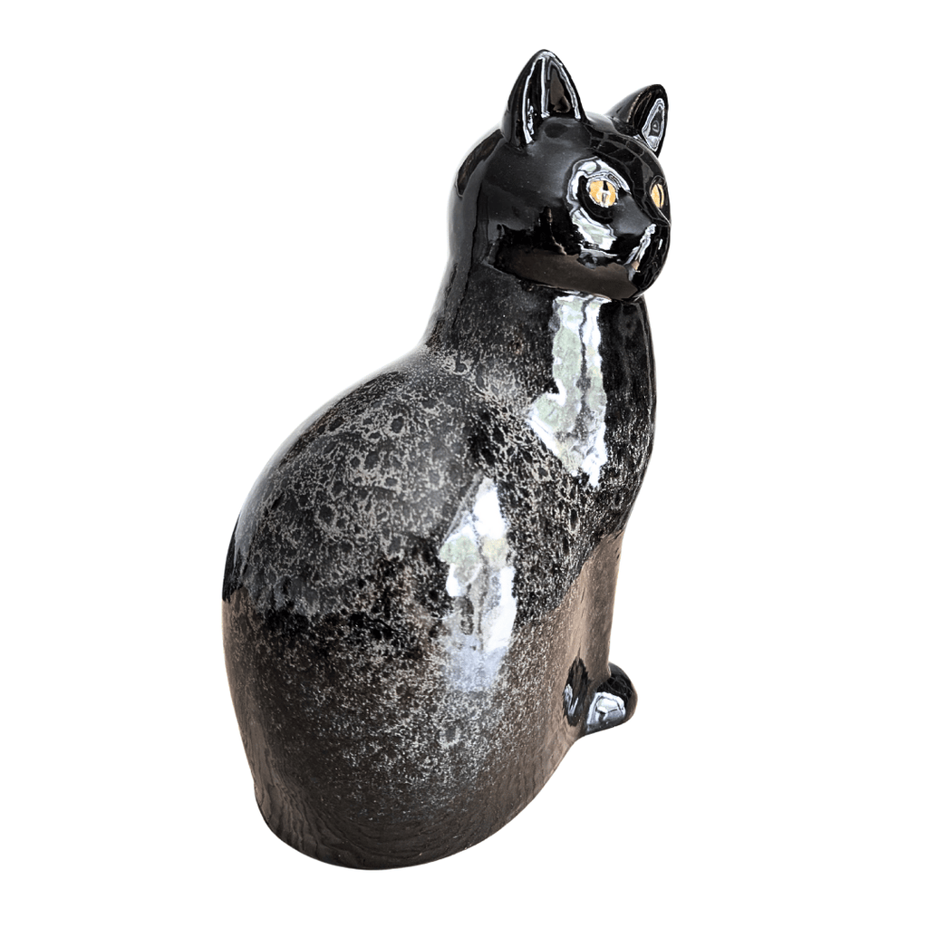 Originale schwarze Lisa Larson Murre Katze Maxi (35 cm), Rarität, Schweden
