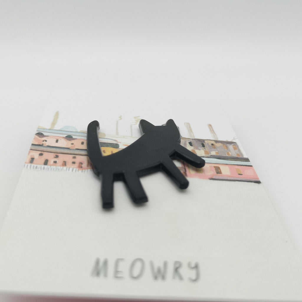 Pin Meowry Matchstick Cat aus Emaille