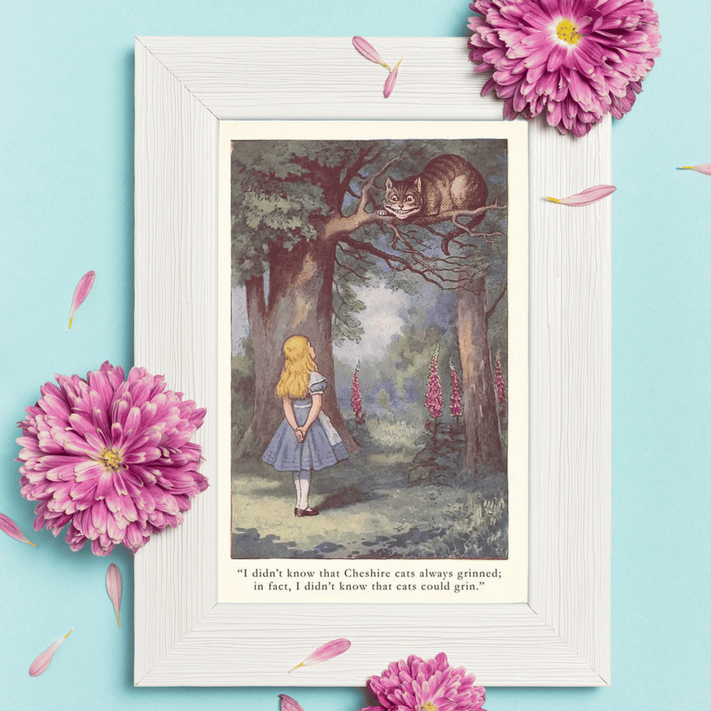 Retro-Postkarte "Alice in Wonderland"