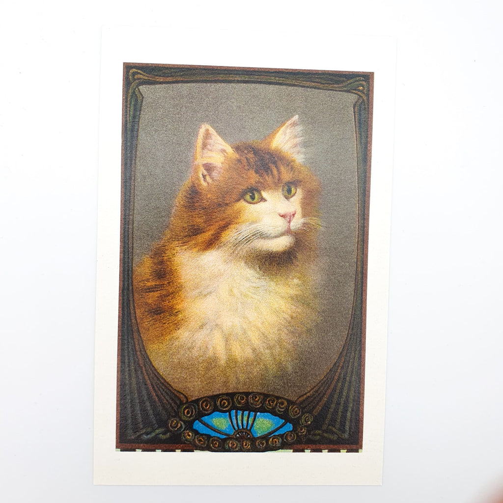 Retro-Postkarte "Fluffy Cat"