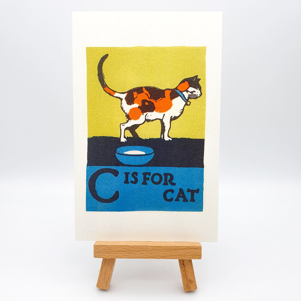 Retro-Postkarte "C is for Cat"