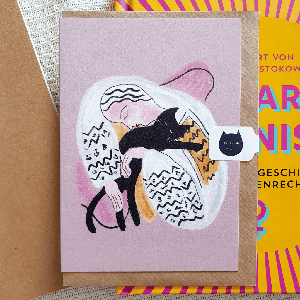 Postkarte "Matisse Cat Hug", A6