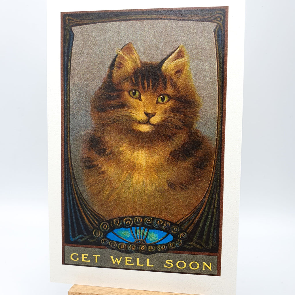 Retro-Postkarte "Get Well Soon"