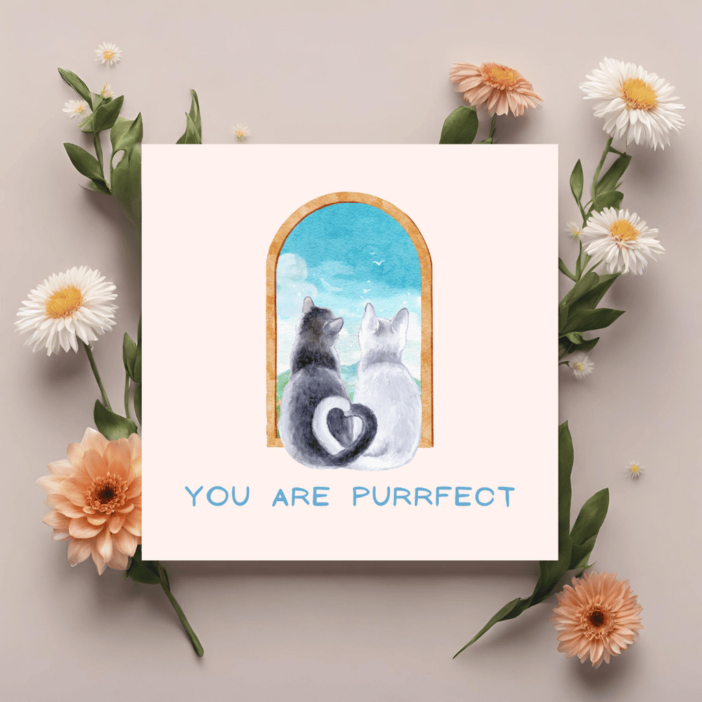 Postkarte "You Are Purrfect" mit Katzen