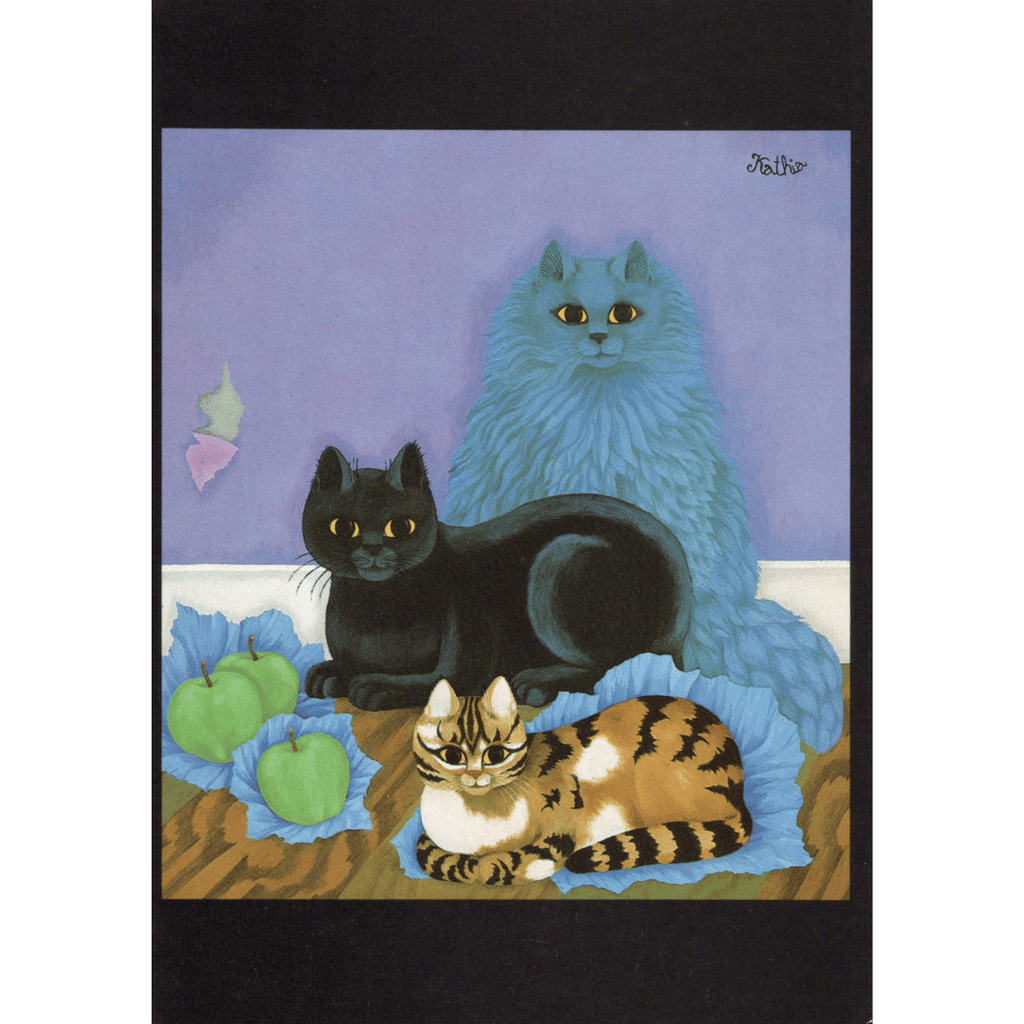 Postkarte mit Katzenmotiv von Kathia Berger
