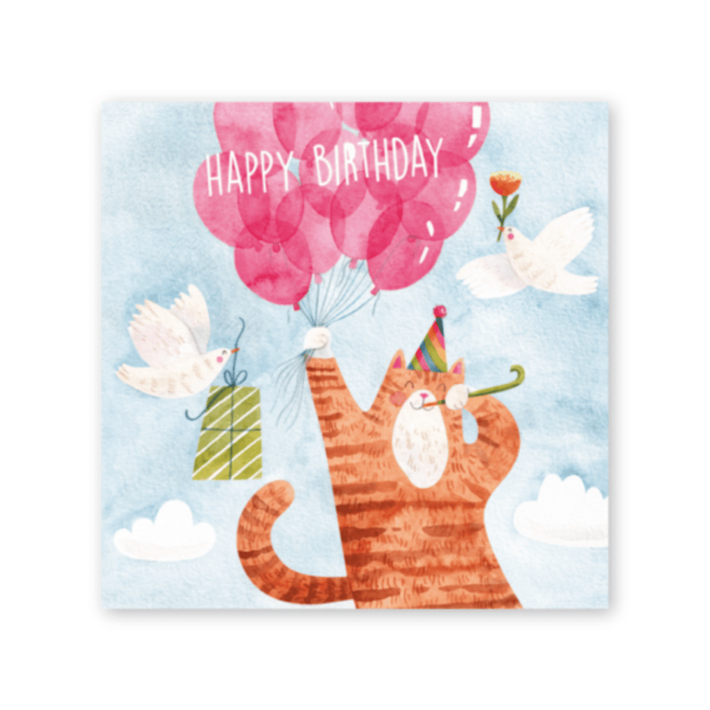 Katzen-Glückwunschkarte "Happy Birthday"