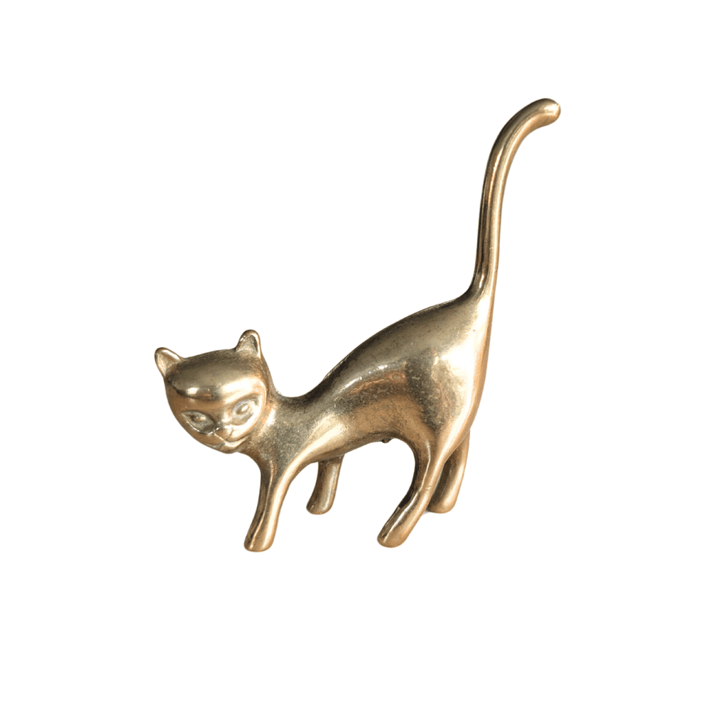Ringhalter-Katze aus Messing