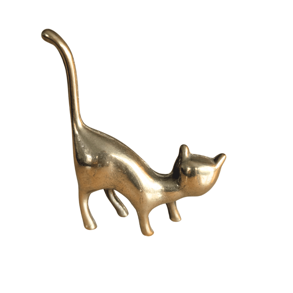 Ringhalter-Katze aus Messing