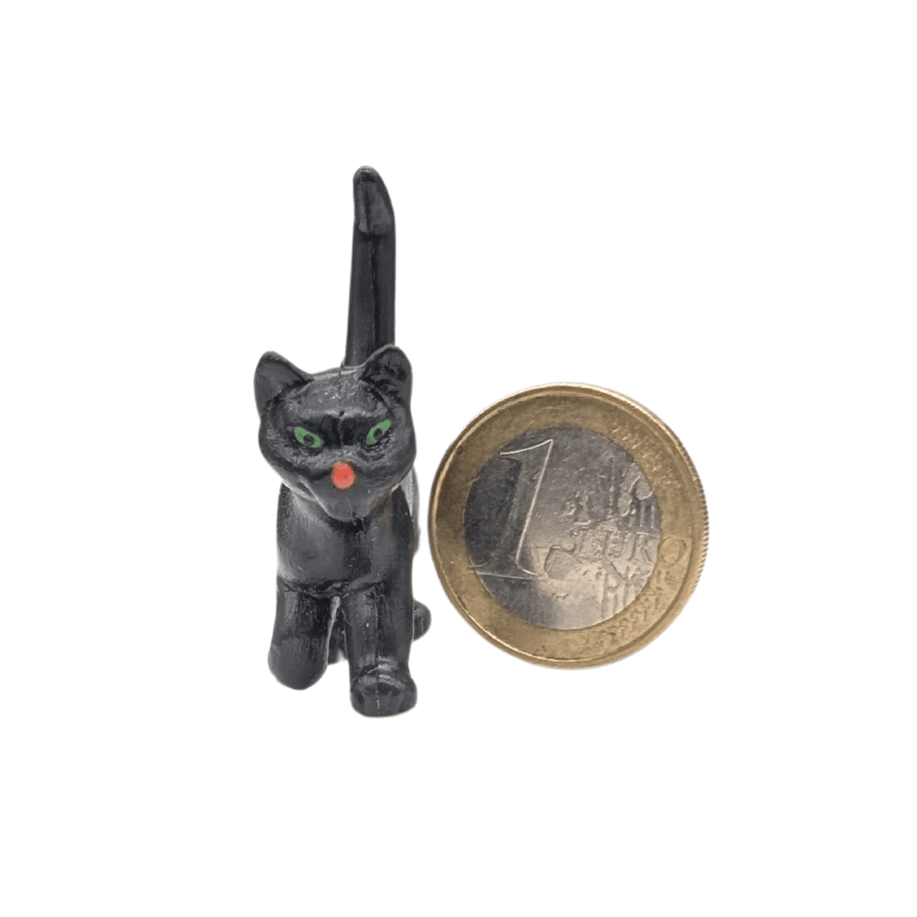 Schwarze Setzkasten-Katzenfiguren, 8 Varianten