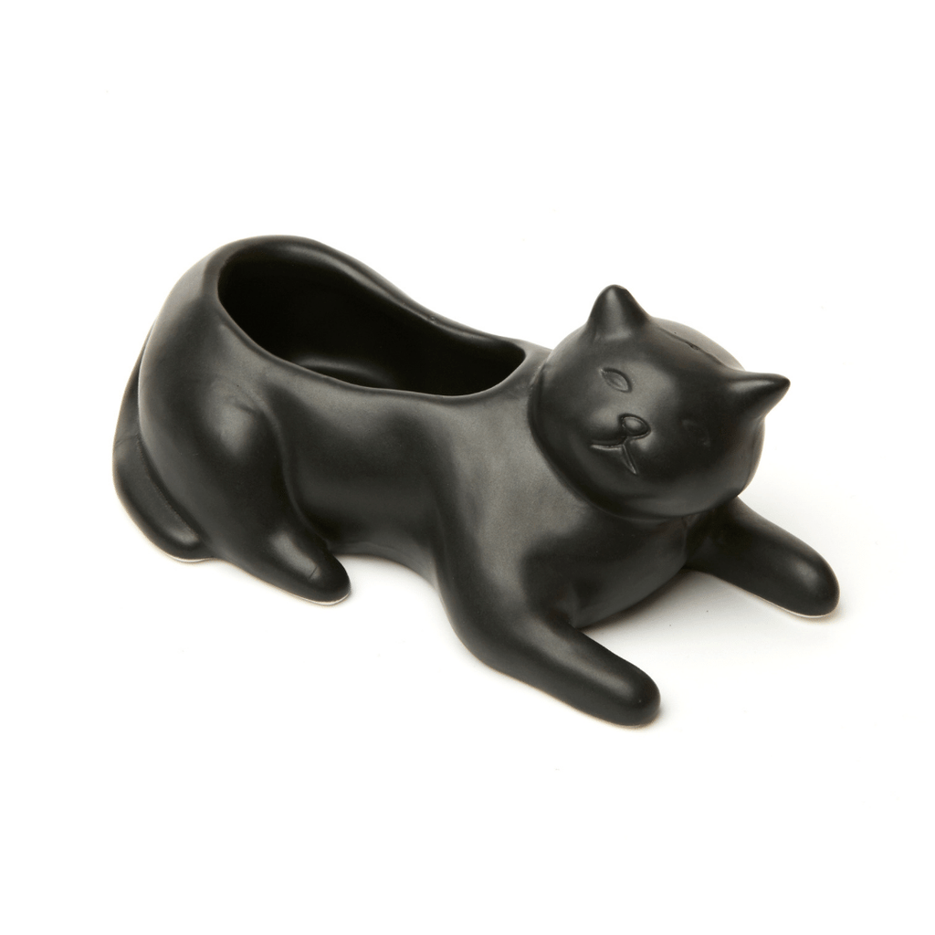 Schwarzer Katzen-Pflanzentopf Cosmo