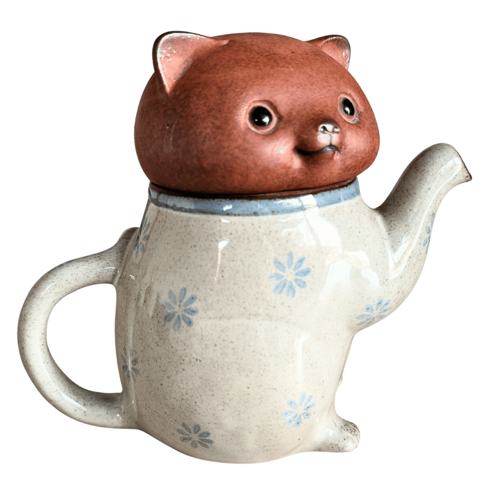 Seltene Katzen-Kanne aus Steinzeug, Ibuki Oriental Art