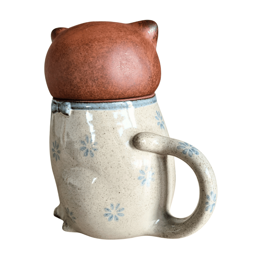 Seltene Katzen-Kanne aus Steinzeug, Ibuki Oriental Art