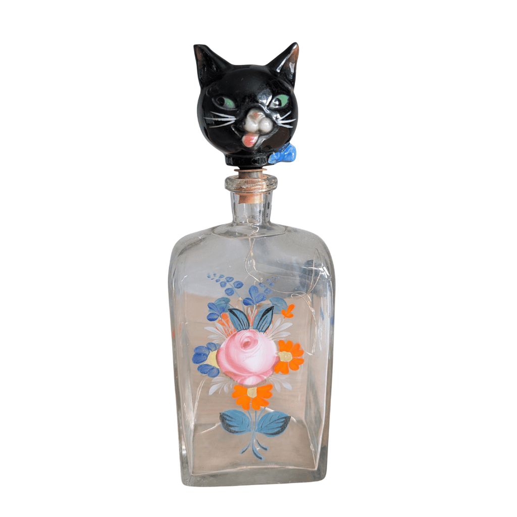 Seltener Vintage Katzen-Zierkorken aus Keramik