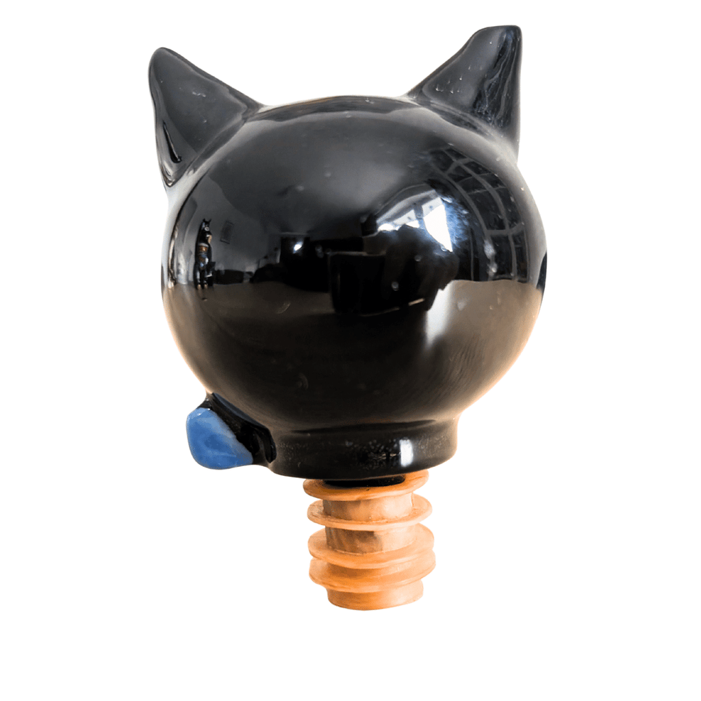 Seltener Vintage Katzen-Zierkorken aus Keramik