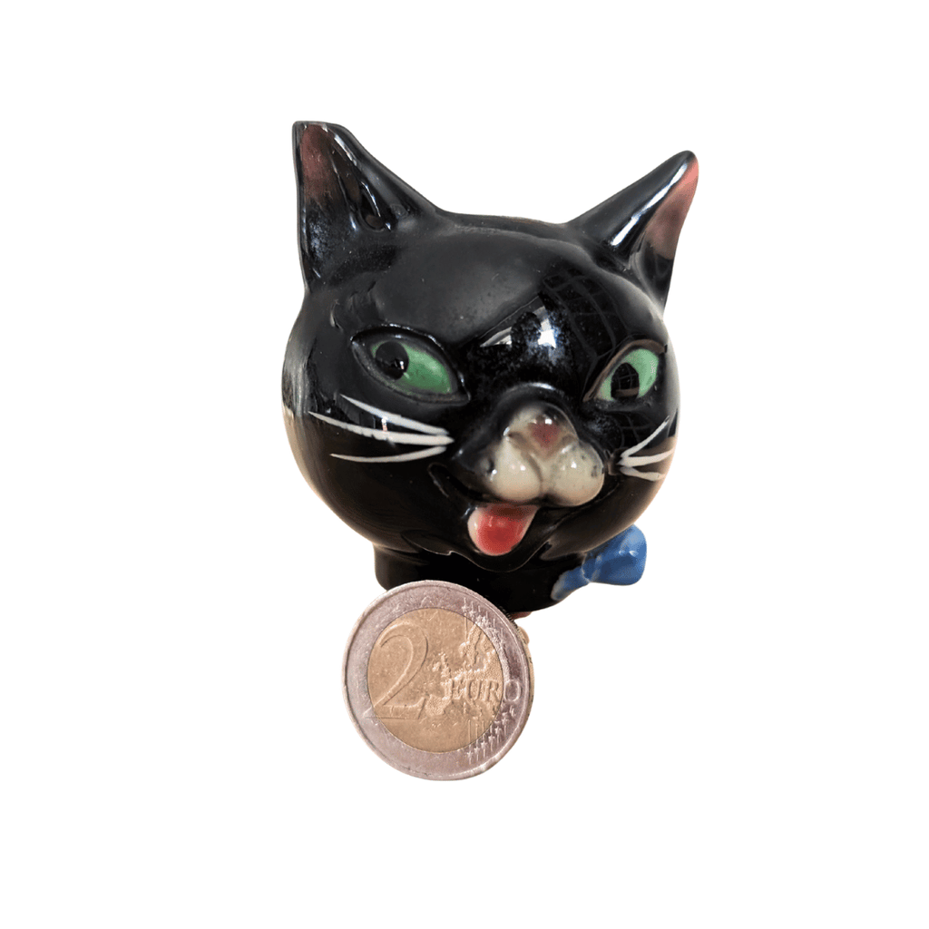 Seltener Vintage Katzen-Zierkorken aus Keramik