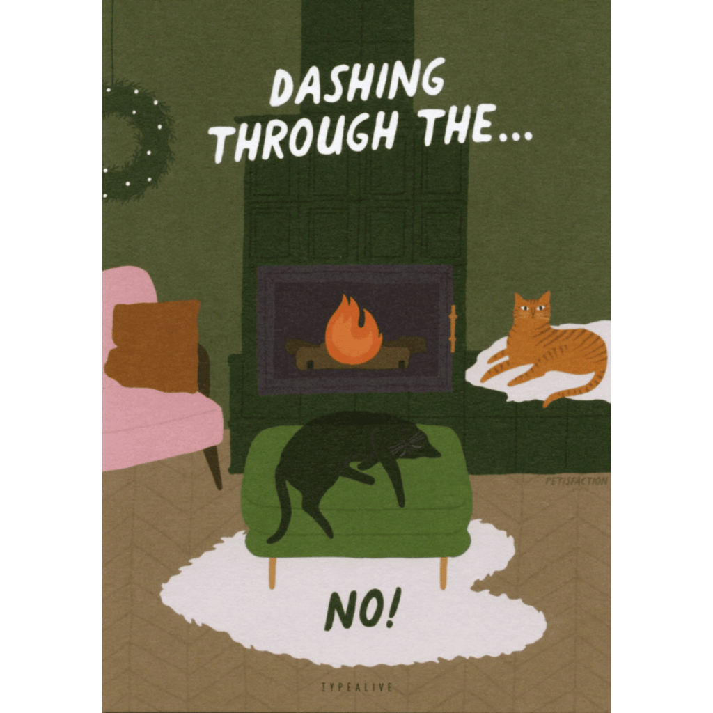 Postkarte "Dashing Through The NO!"