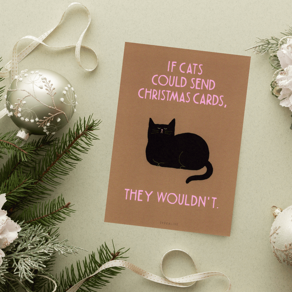 Postkarte "If Cats Could Send Christmas Cards"