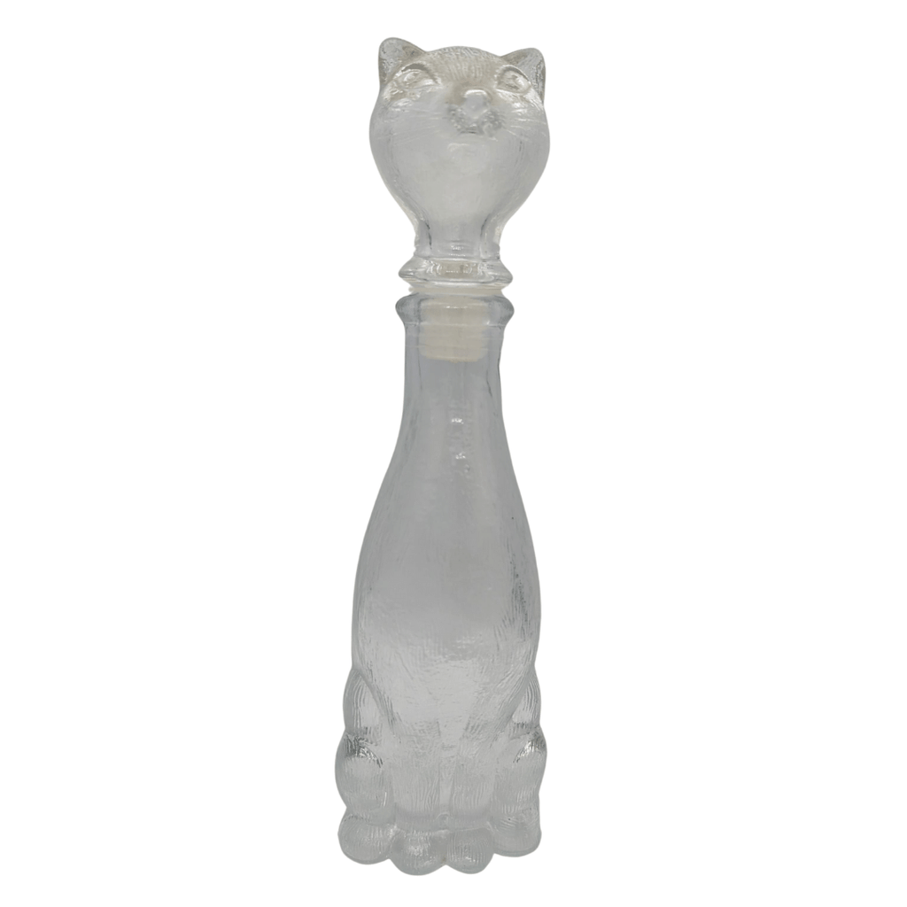 Vintage Empoli Glasflasche Katze, Dekanter transparent