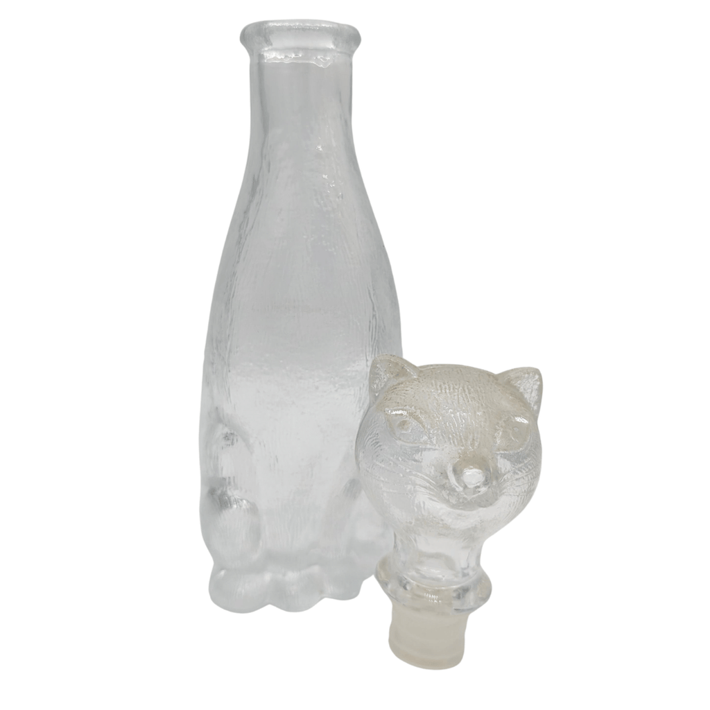 Vintage Empoli Glasflasche Katze, Dekanter transparent