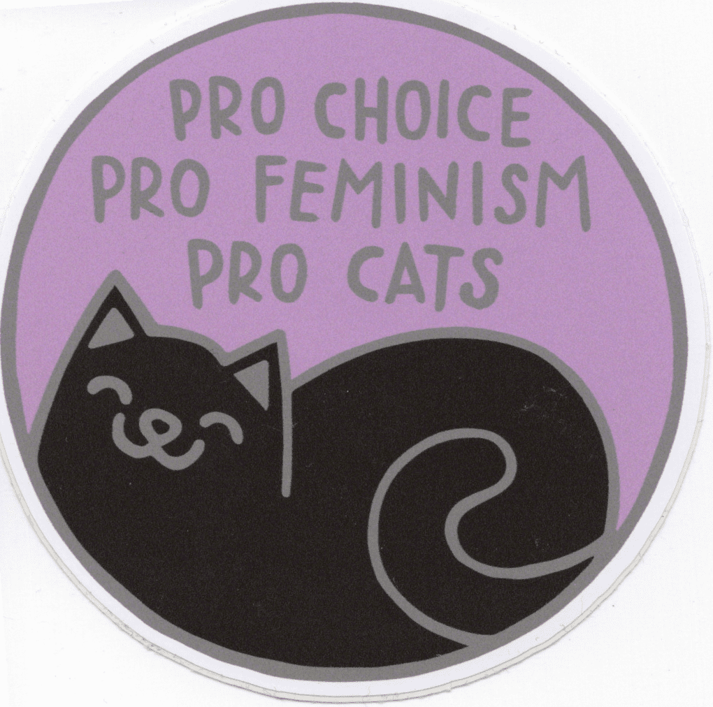 Vinyl-Sticker Pro Cats, 2 Varianten_lila