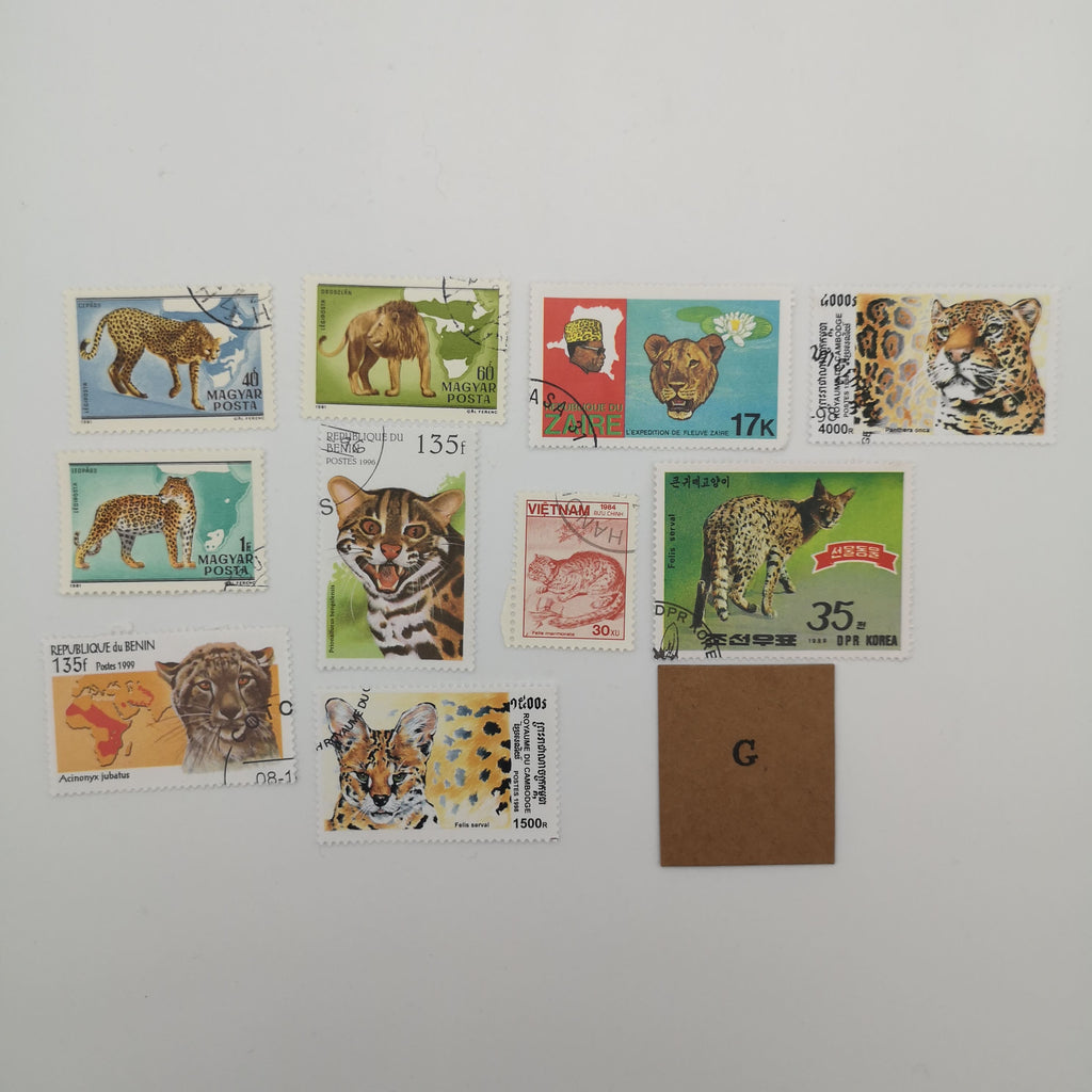Wildkatzen-Briefmarkensammlung, 10er Sets Archiviert Senden Titel