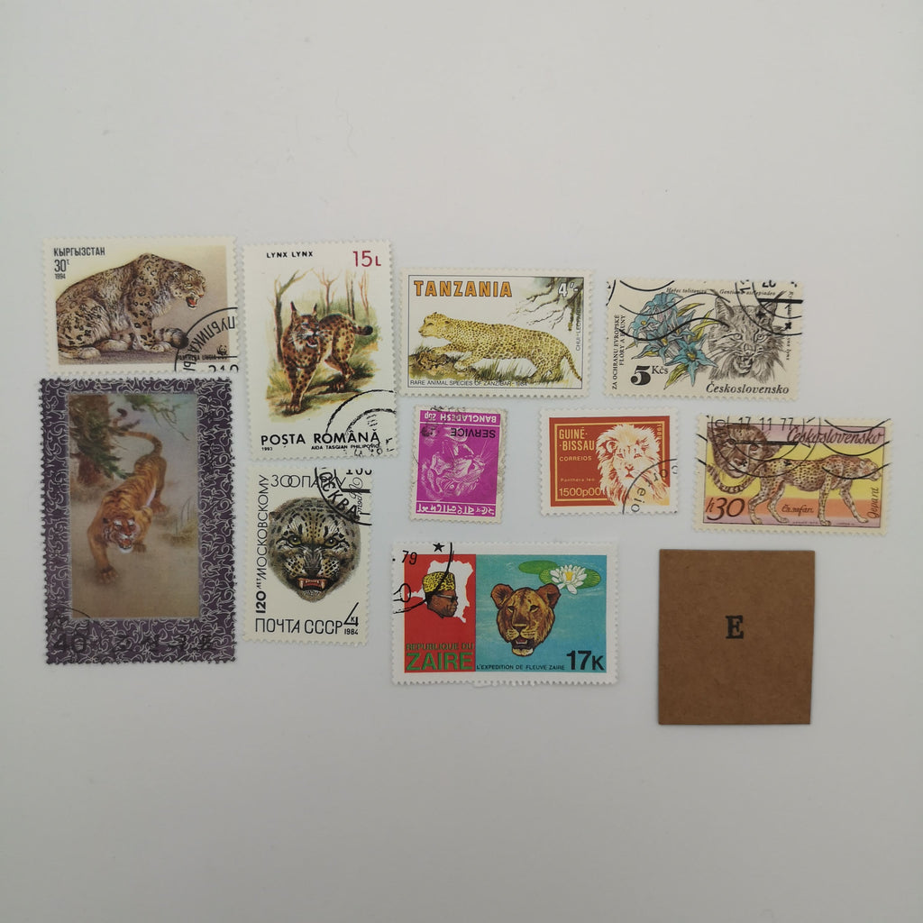 Wildkatzen-Briefmarkensammlung, 10er Sets Archiviert Senden Titel