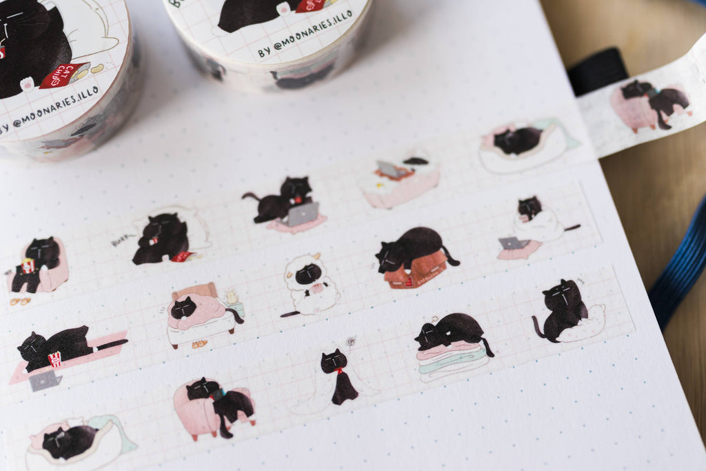 Lustiges Katzen-Washi-Tape "I am not lazy"