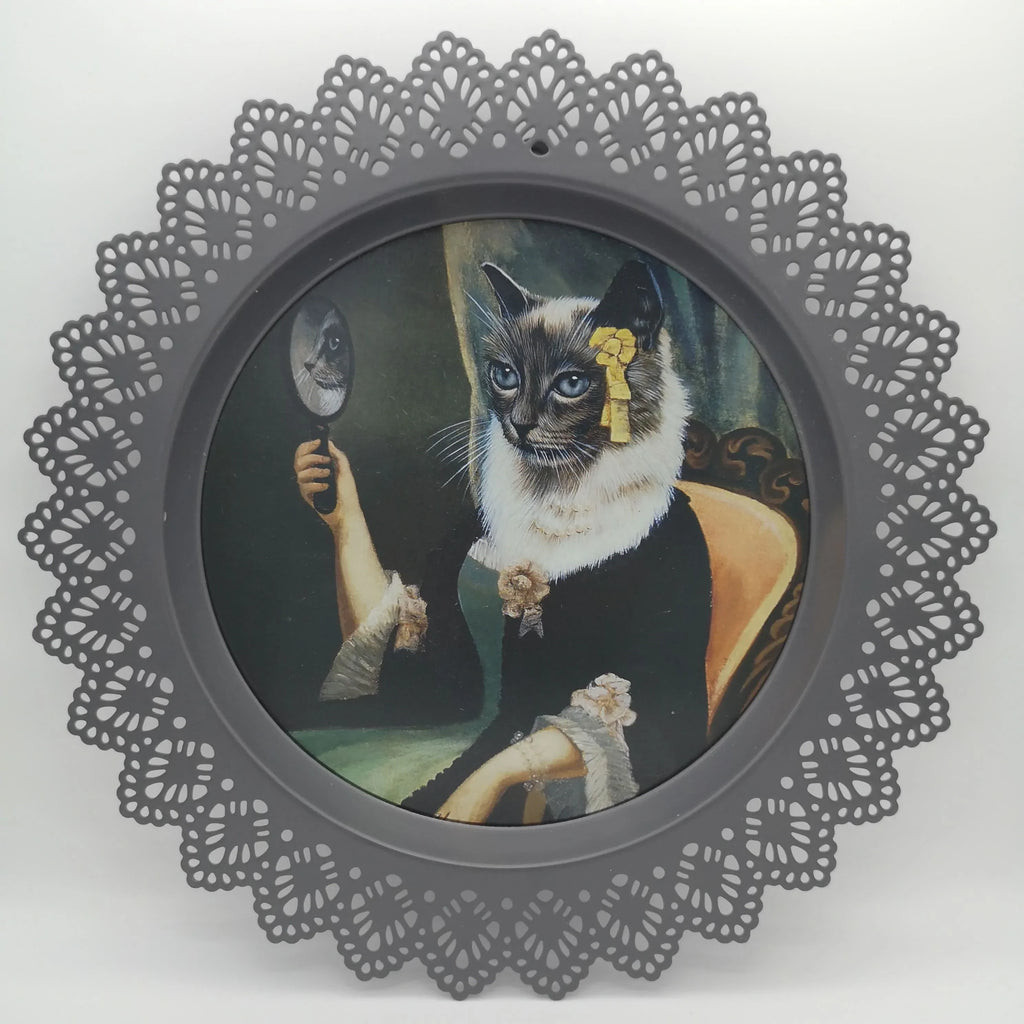 3 streng limitierte IKEA Skurar Sammelteller mit viktorianischen Katzenportraits Sir Mittens