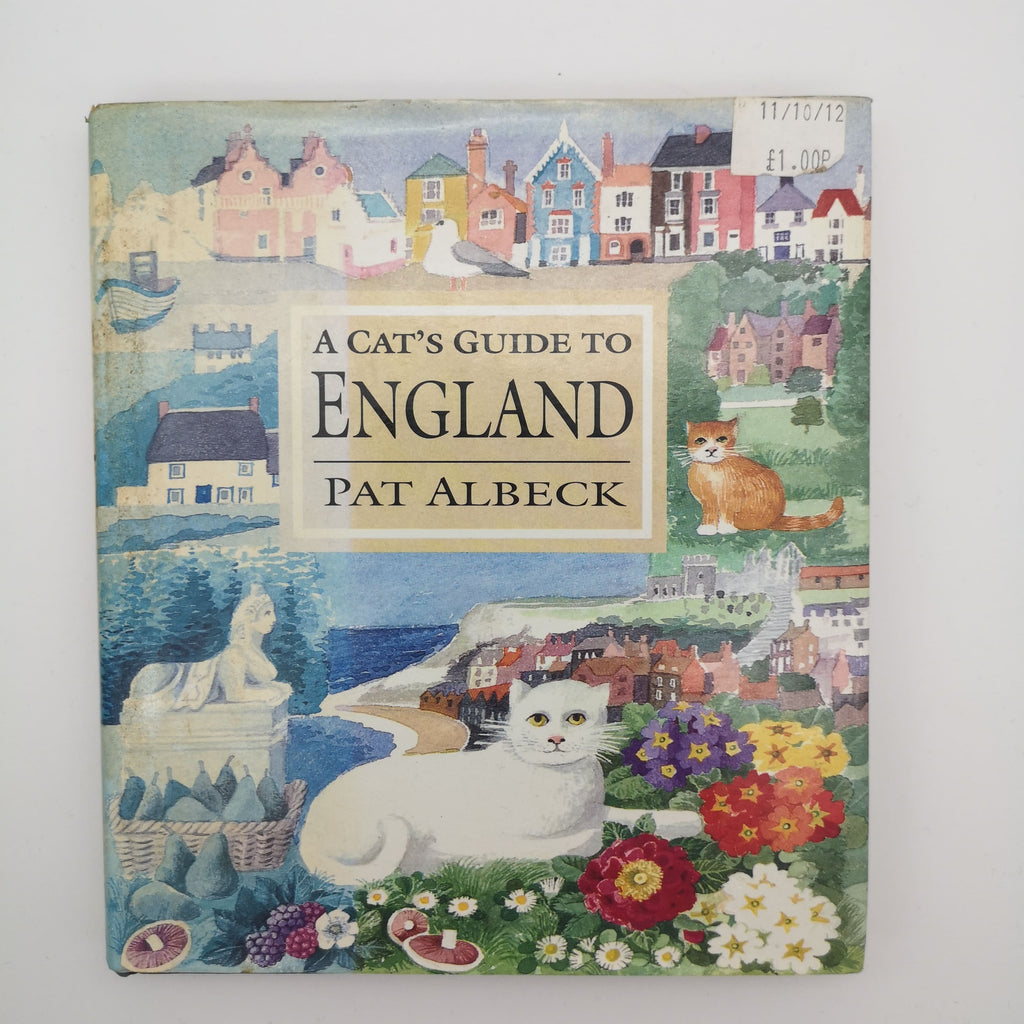 Buch A Cats Guide to England von Pat Albeck mit Katzen, Blumen und Häusern