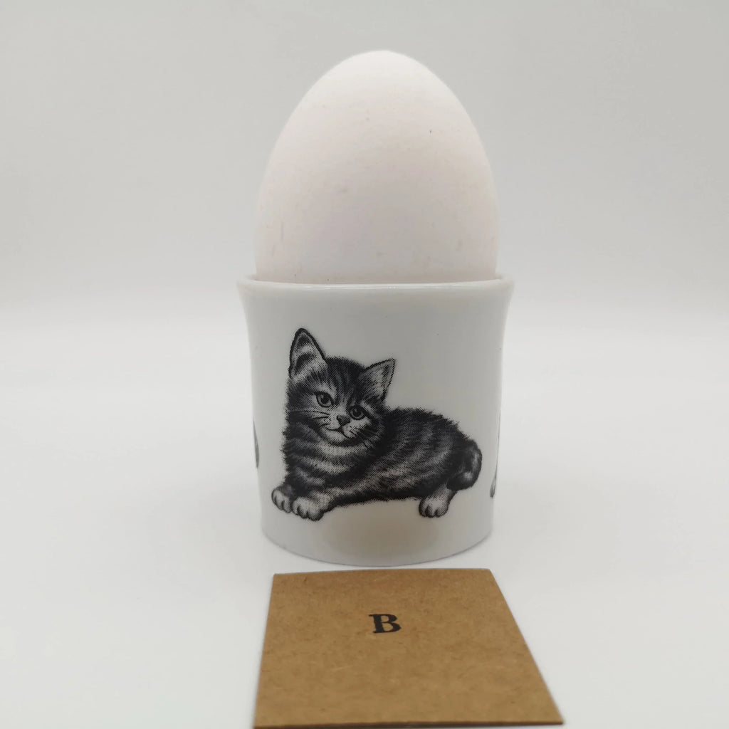 Eierbecher mit Katzenmotiven, 8 Varianten Sir Mittens