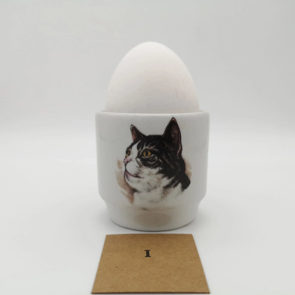 Eierbecher mit Katzenmotiven, 8 Varianten Sir Mittens