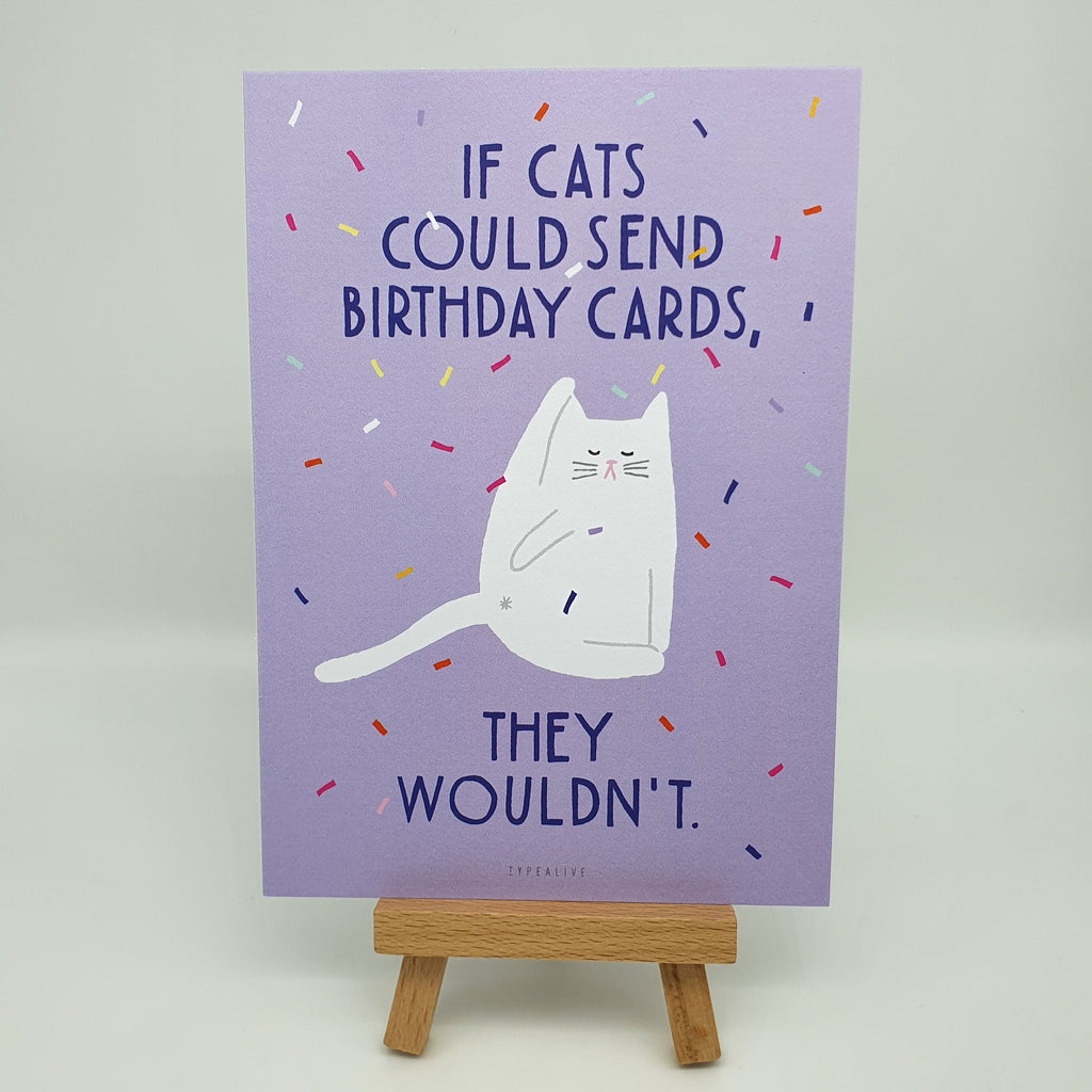 Geburtstag-Postkarte "If Cats Could Send Birthday Cards" Sir Mittens