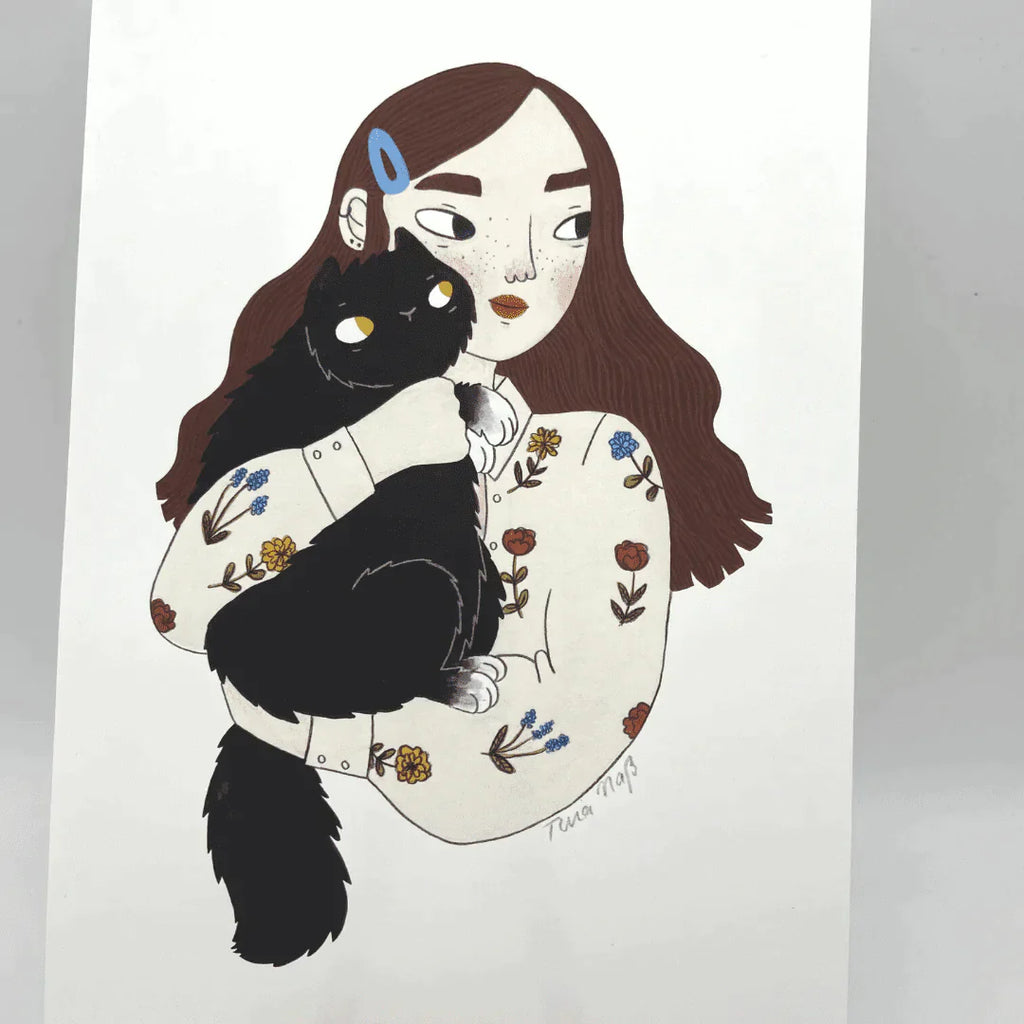 Giclée-Print "Black Cats Forever", A4 und A5 Sir Mittens