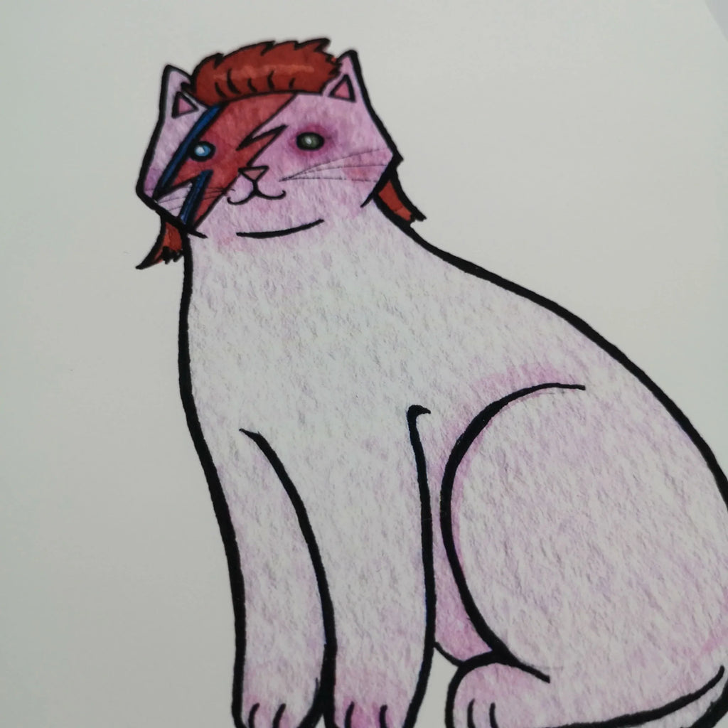 Giclée-Print "Bowie Cat" Sir Mittens