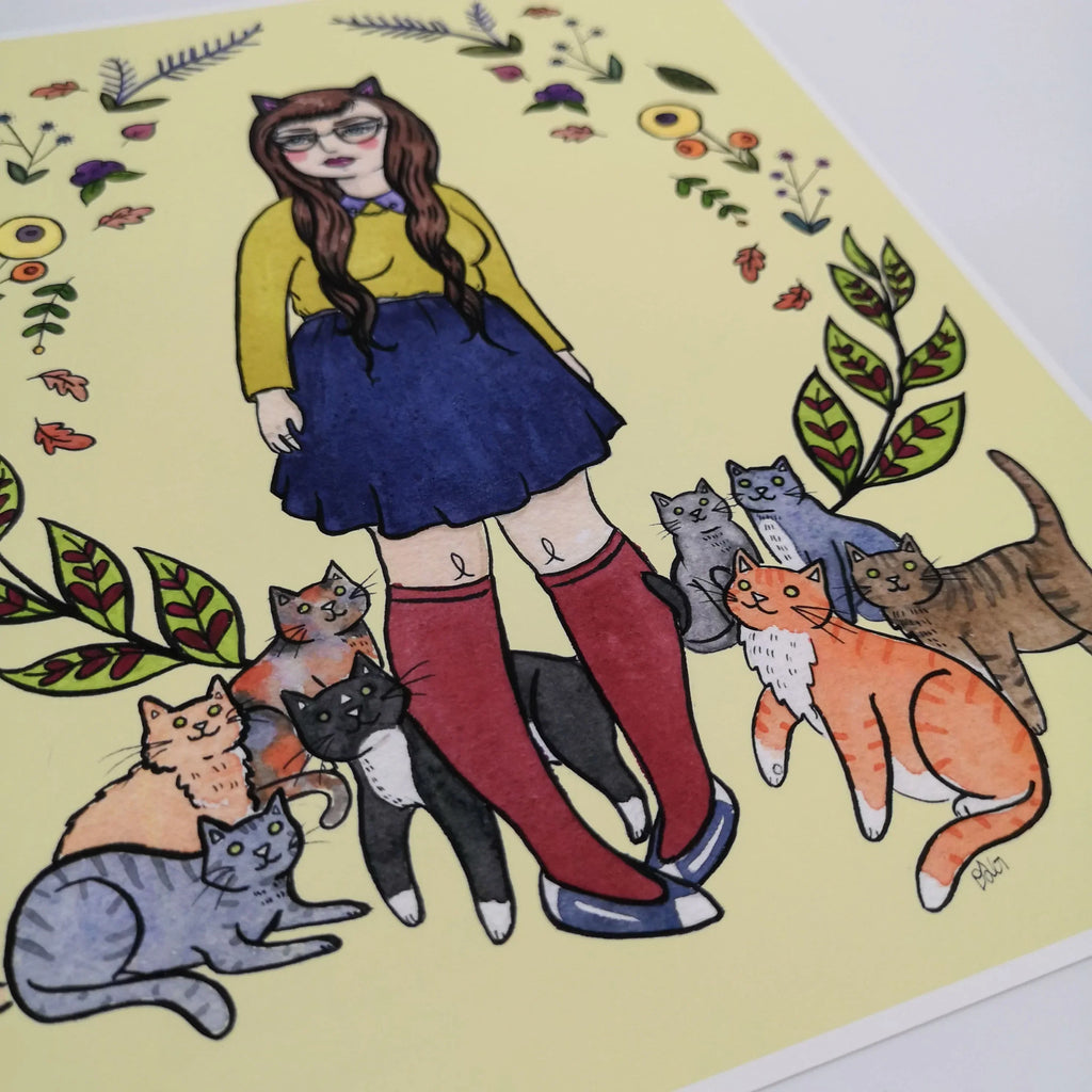 Giclée-Print "Cat Queen" Sir Mittens