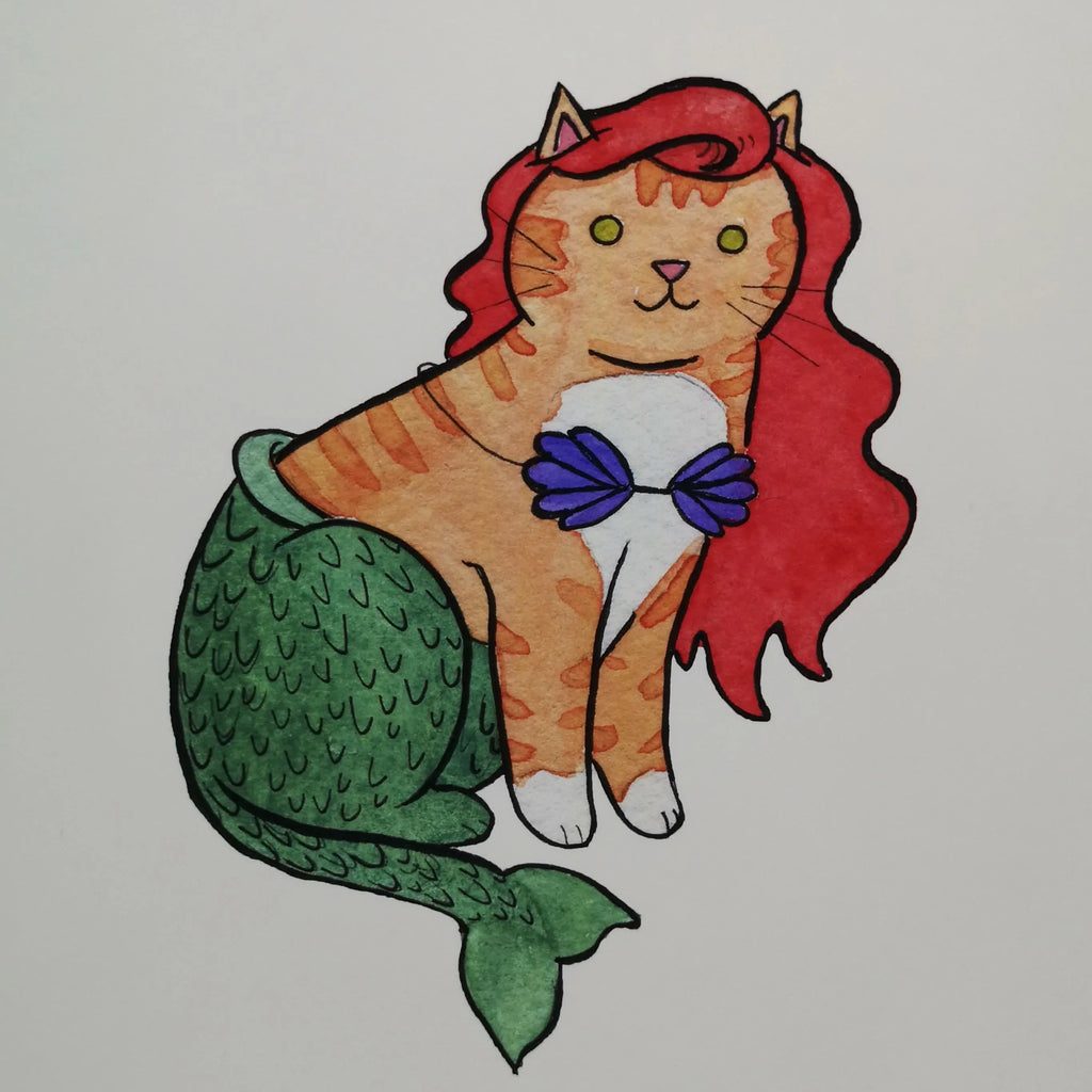 Giclée-Print "Mermaid Cat" Sir Mittens