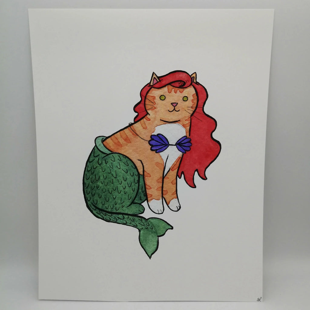 Giclée-Print "Mermaid Cat" Sir Mittens