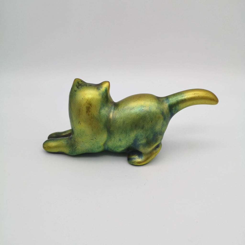 Gold-Grüne Katzenfigur Sir Mittens