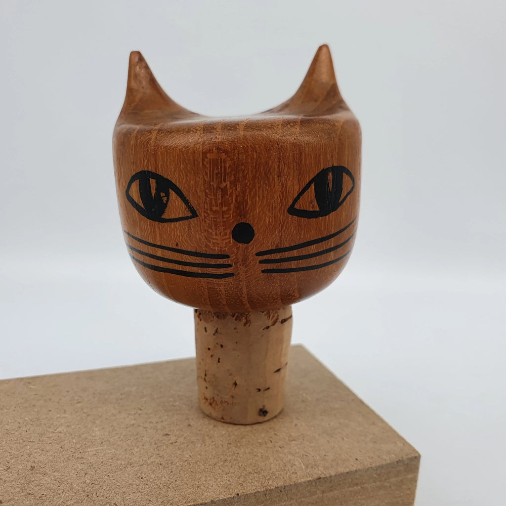 Katzenkopf-Zierkorken aus Holz Sir Mittens
