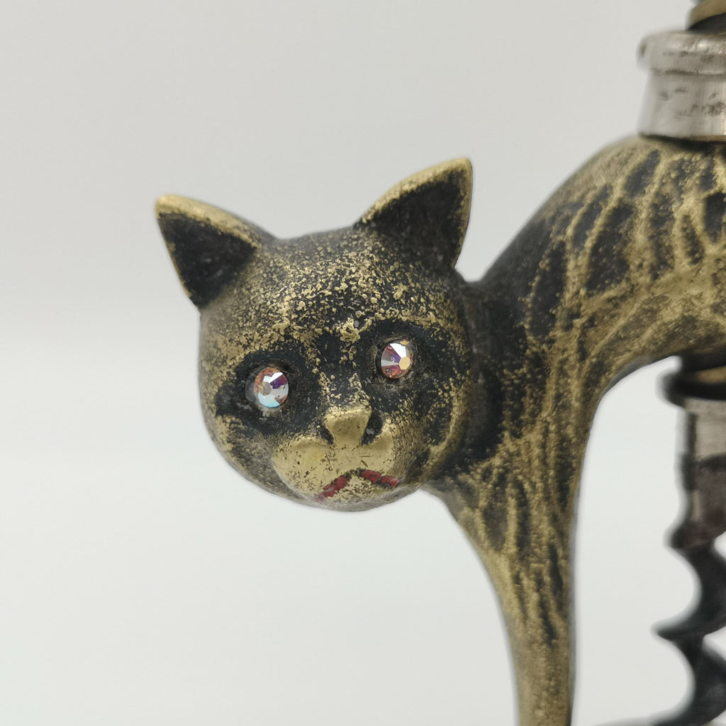 Korkenzieher aus Messing Bronze in Form einer Katze