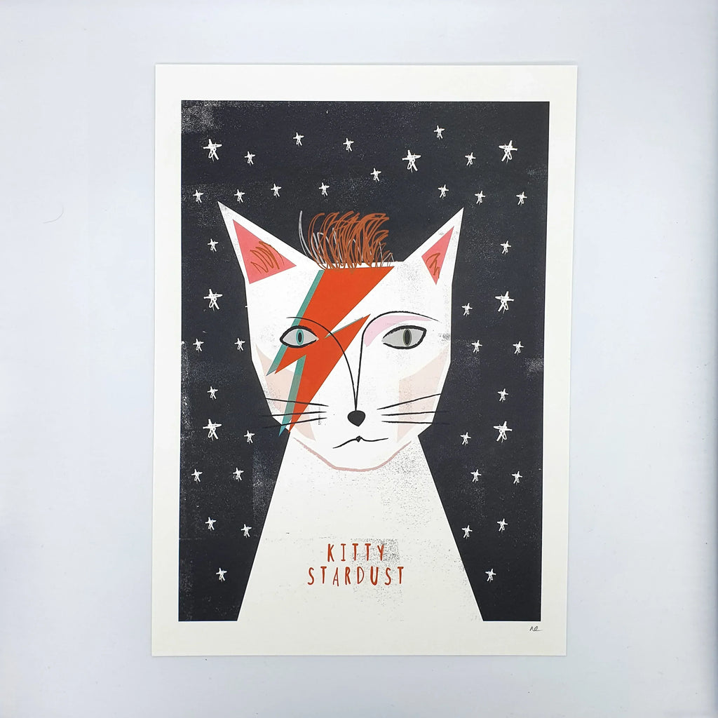 Kunstdruck "Kitty Stardust", A4-Print Sir Mittens