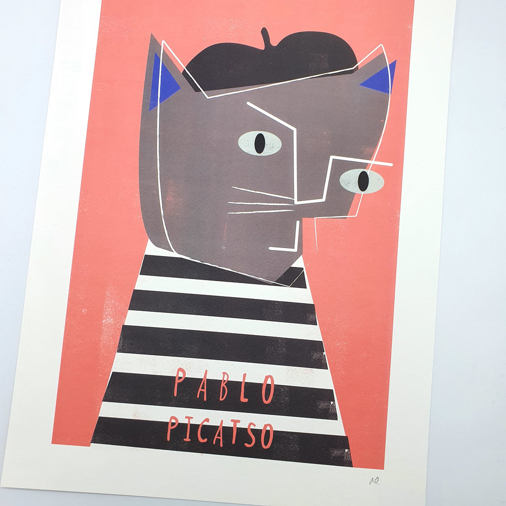 Kunstdruck "Pablo Picatso", A4-Print Sir Mittens