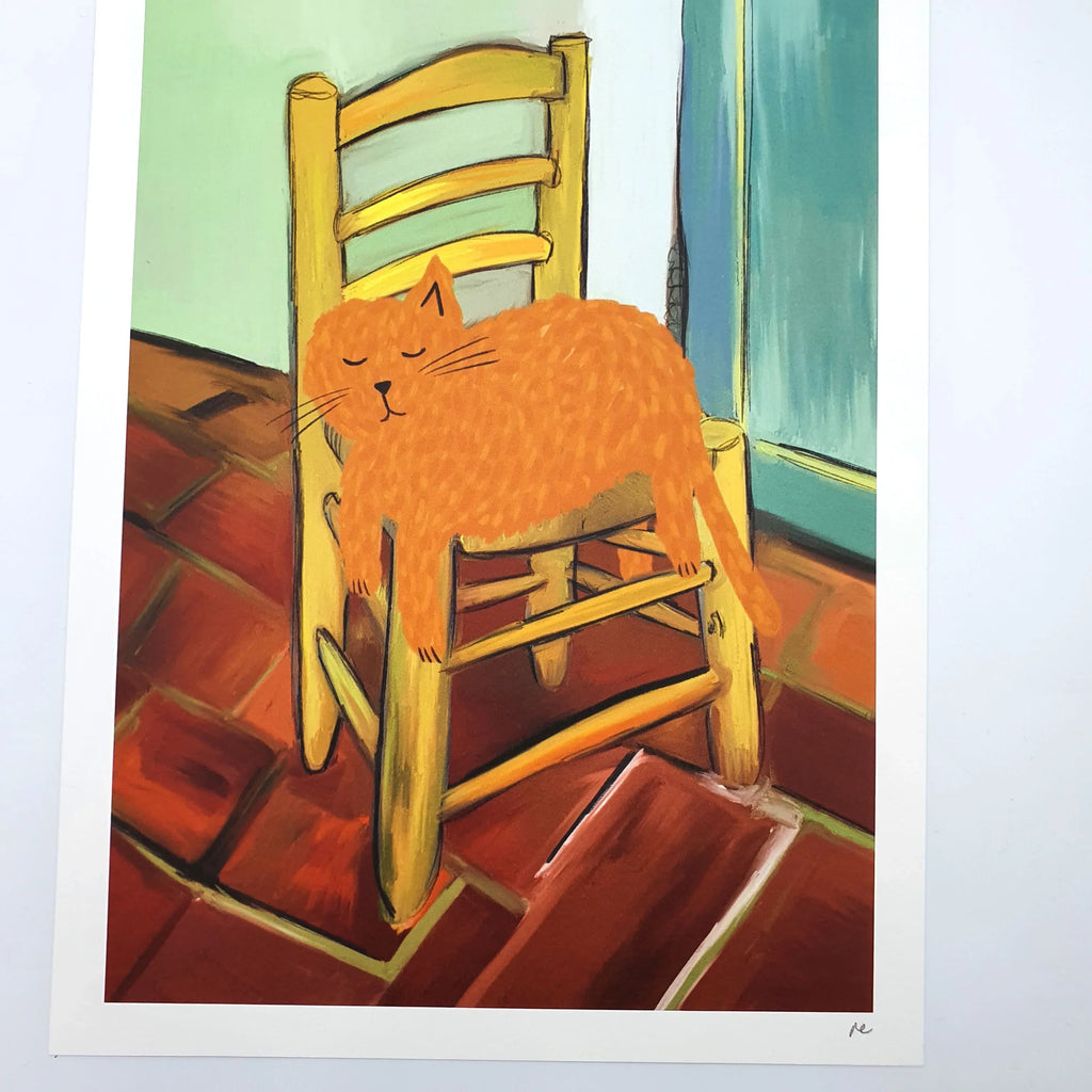 Kunstdruck "Vincat's Chair", A4-Print Sir Mittens