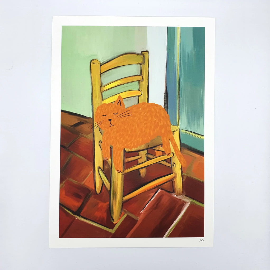 Kunstdruck "Vincat's Chair", A4-Print Sir Mittens