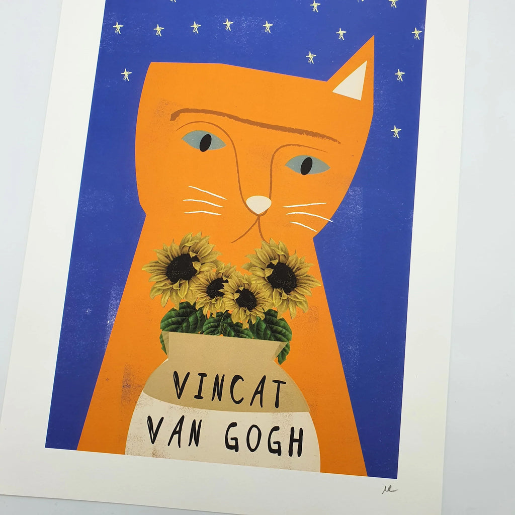 Kunstdruck "Vincat van Gogh", A4-Print Sir Mittens