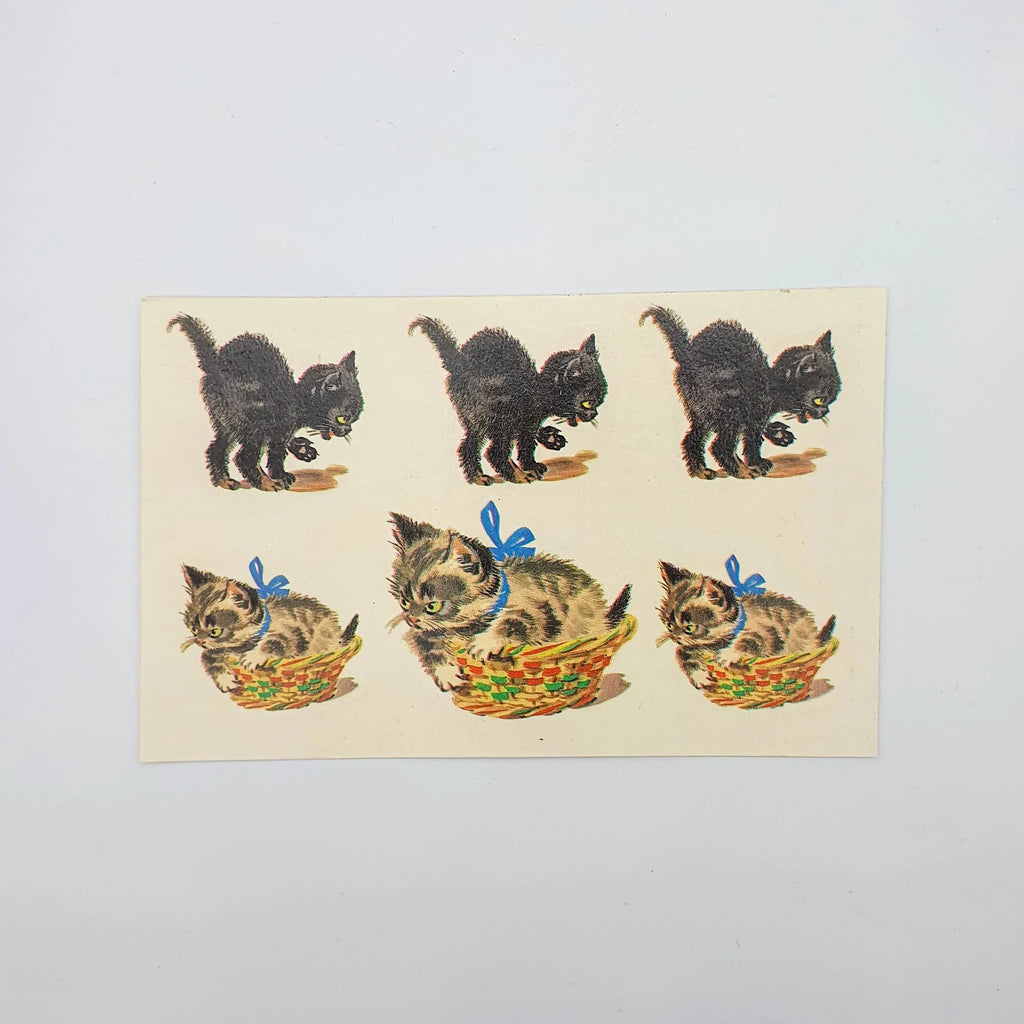 Originale DDR-Abziehbilder mit Katzenmotiven Sir Mittens