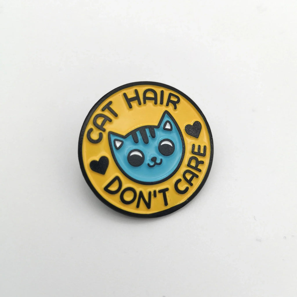 Pin "Cat Hair, Don't Care" aus Emaille Sir Mittens