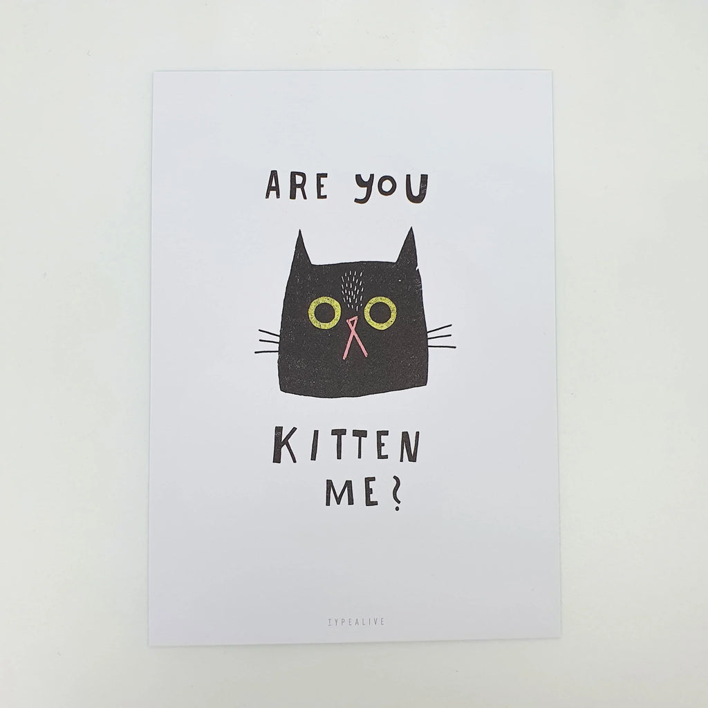 Postkarte "Are You Kitten Me?" Sir Mittens